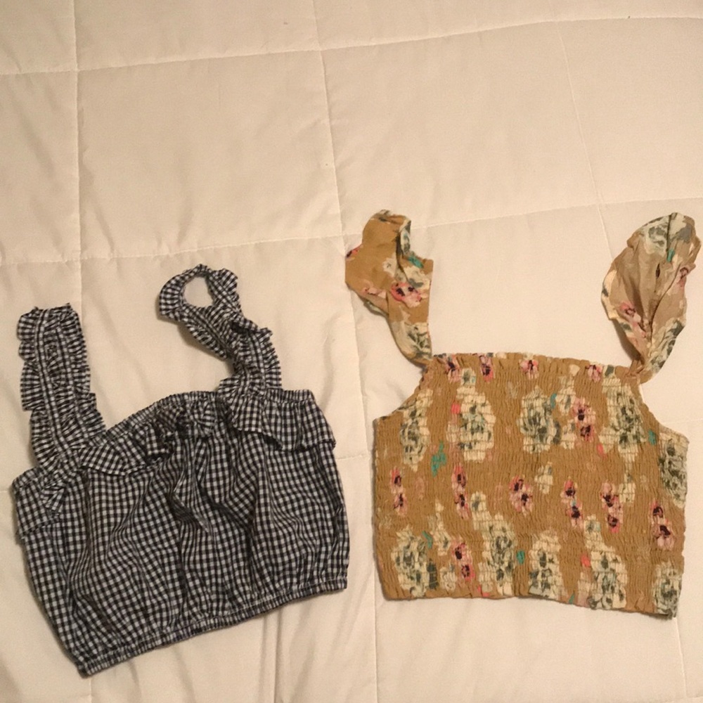 2 Ruffled Crop Tops